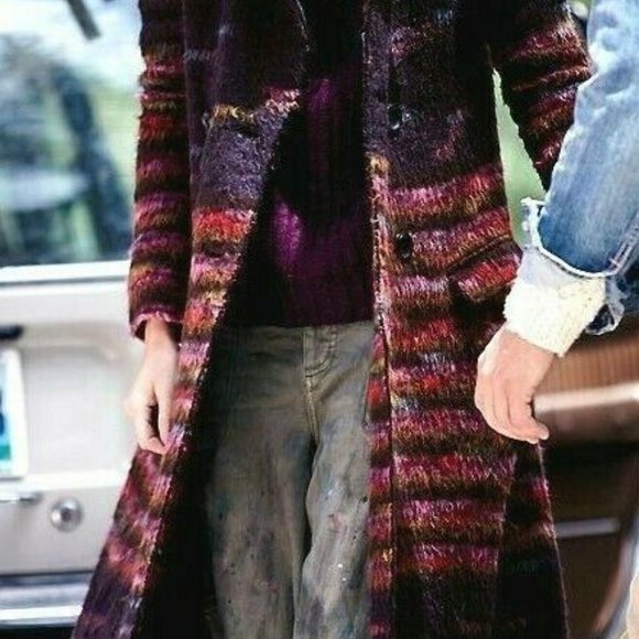 Free People Small Every Minute Wool Maxi Coat Black Trench Duster maxi - Picture 4 of 10